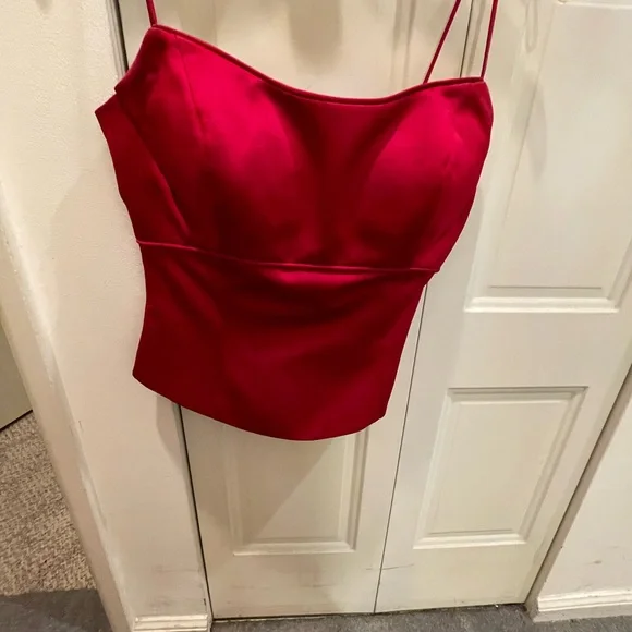 david's bridal red satin dress David's Bridal | Dresses | Davids Bridal Red Satin Wedding Dress